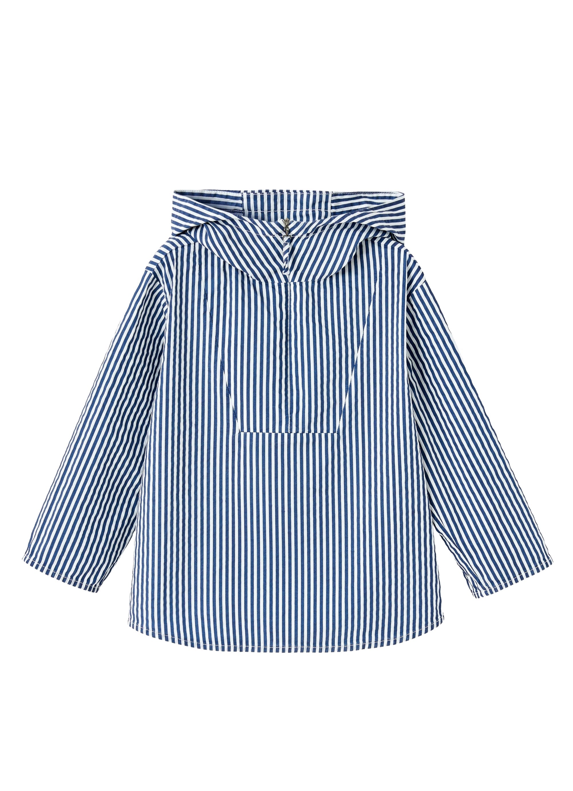 Camicia a righe con cappuccio