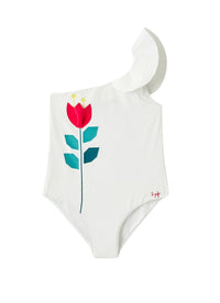 Maillot de bain asymétrique - Bianco