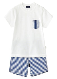 Completo due pezzi a righette