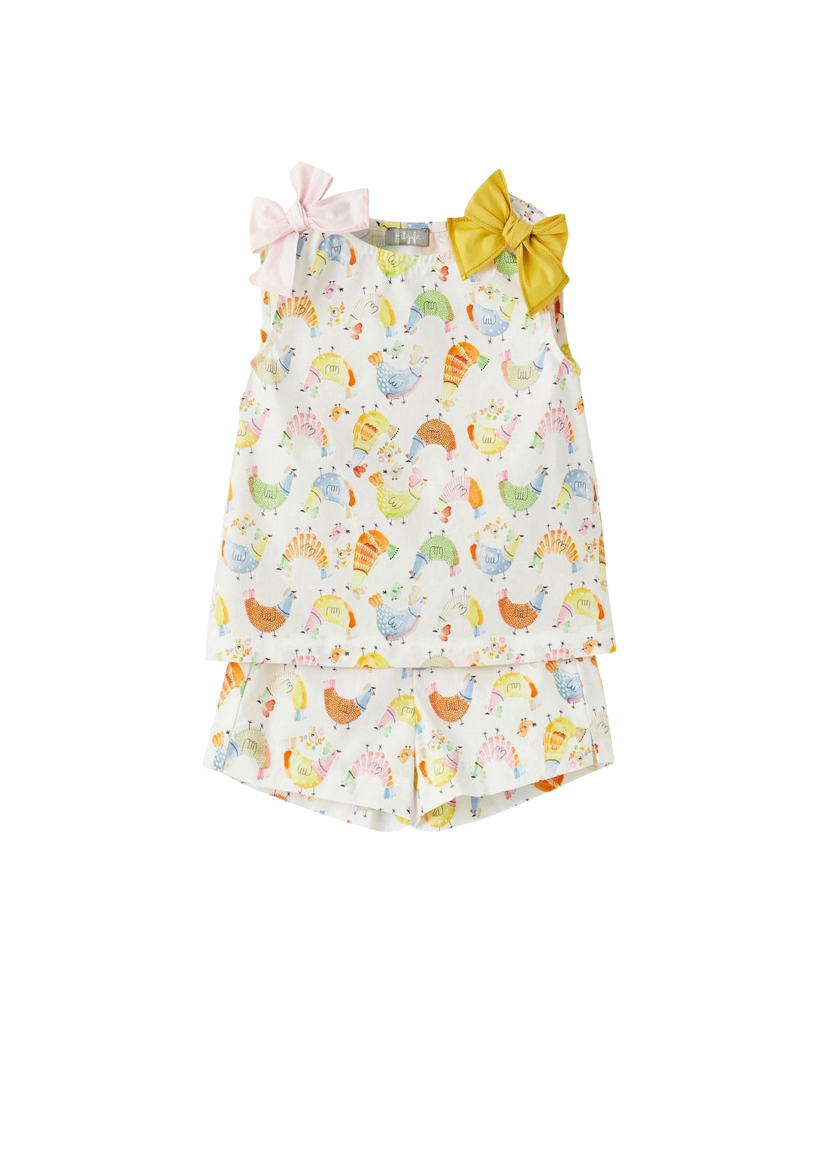 Ensemble en coton biologique à motifs - Arancio