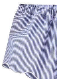 Completo due pezzi a righe blu