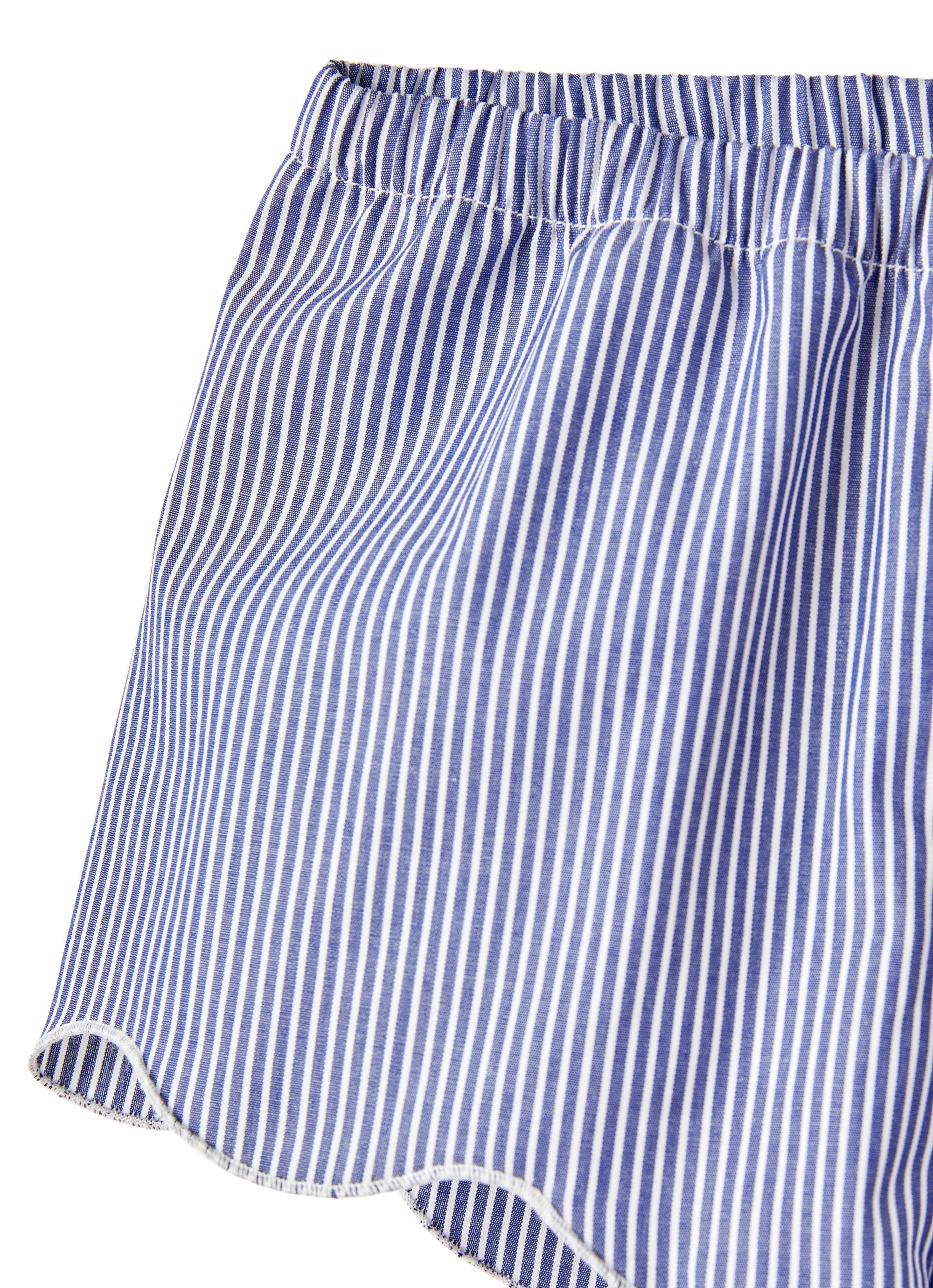 Completo due pezzi a righe blu