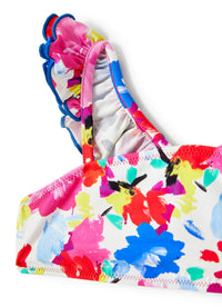 Costume due pezzi in lycra a fiori