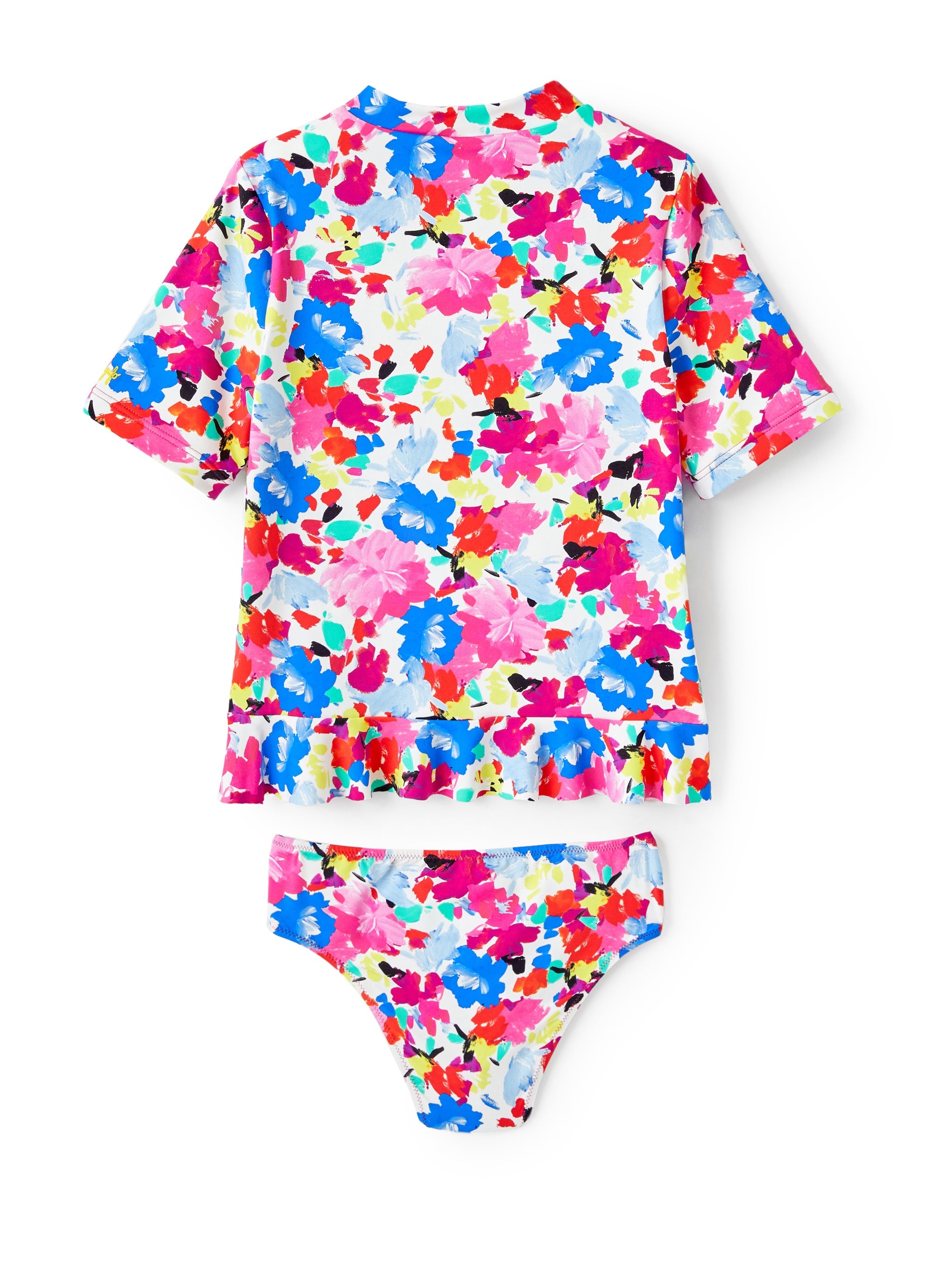 Costume due pezzi fantasia a fiori