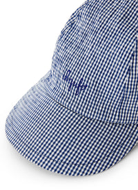Cappellino con visiera in micro vichy