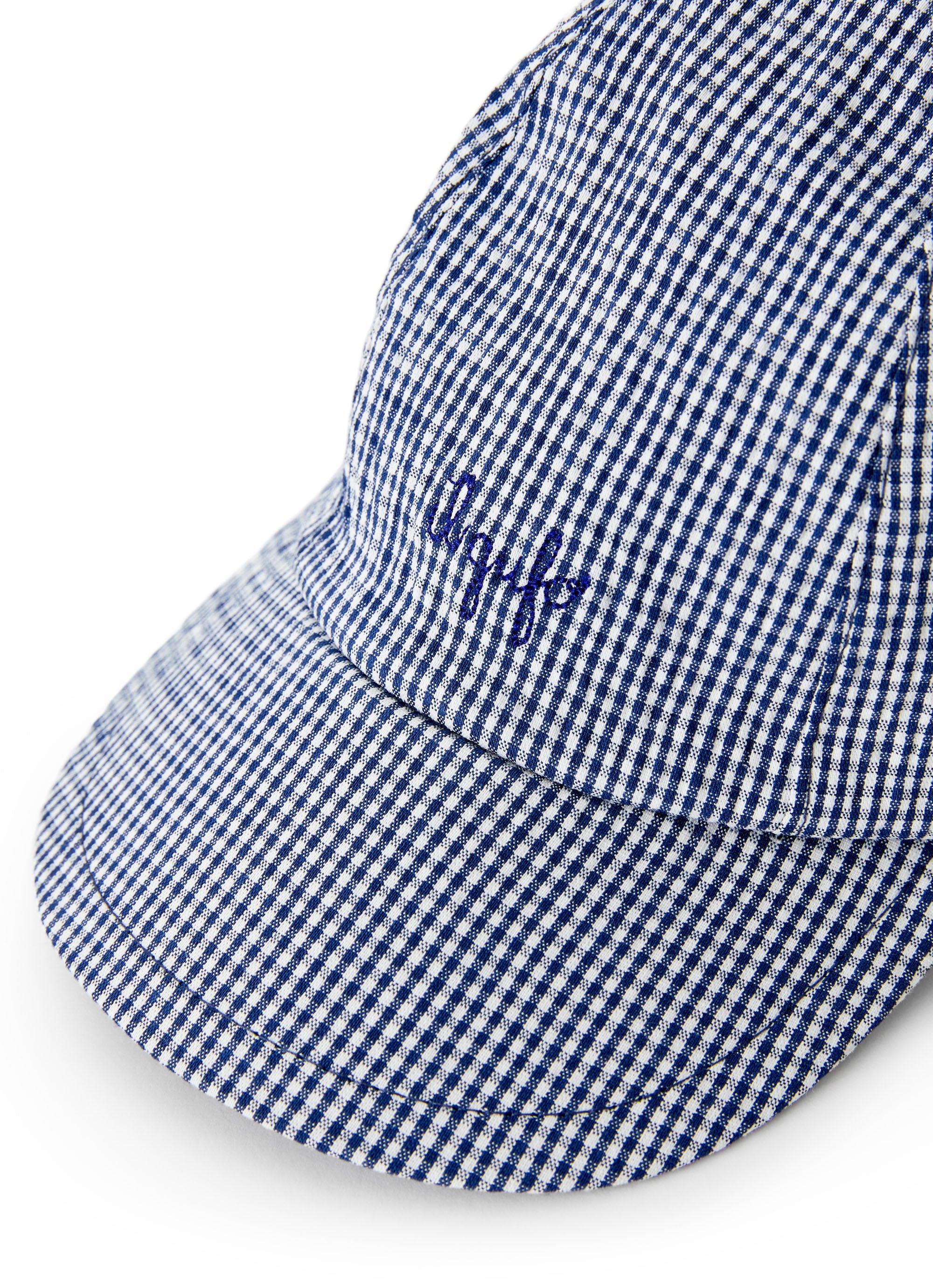 Cappellino con visiera in micro vichy