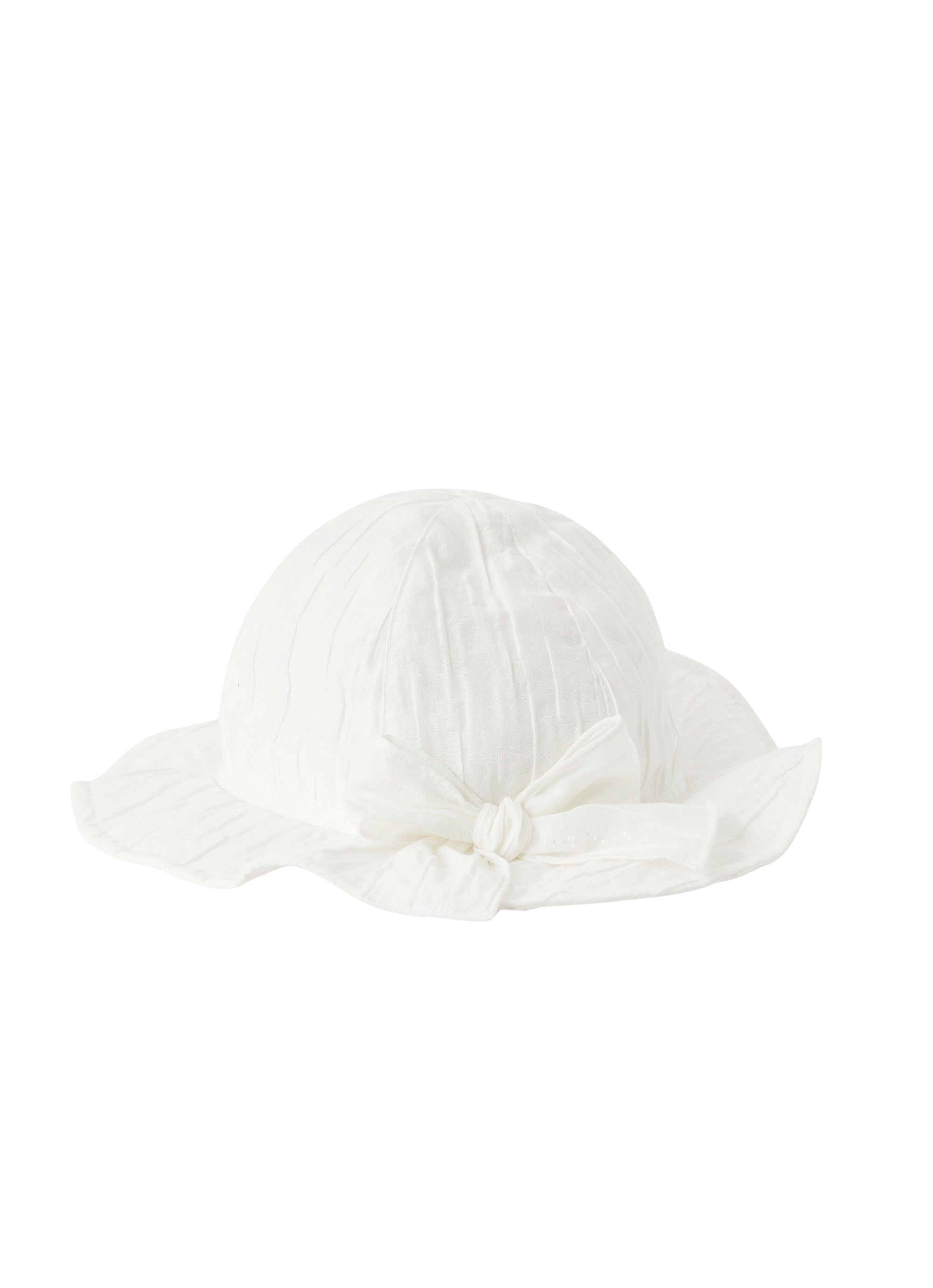 Cappellino in froissé di cotone