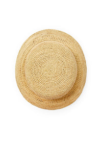 Cappello in rafia intrecciata
