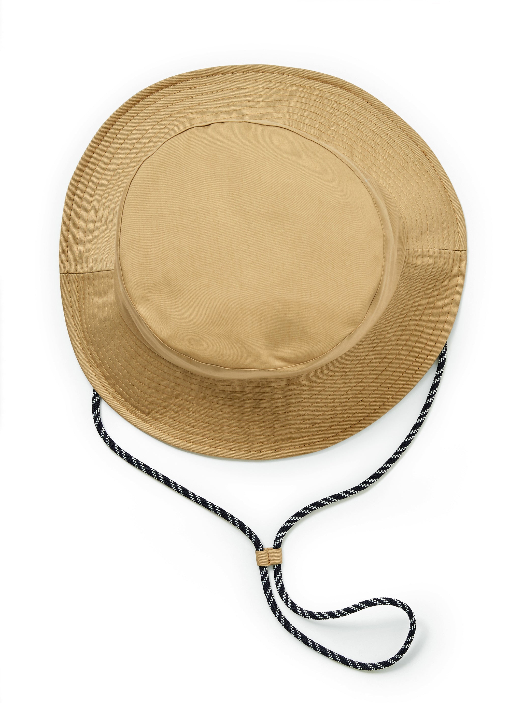 Cappello da pescatore in cotone beige