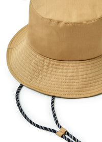 Cappello da pescatore in cotone beige
