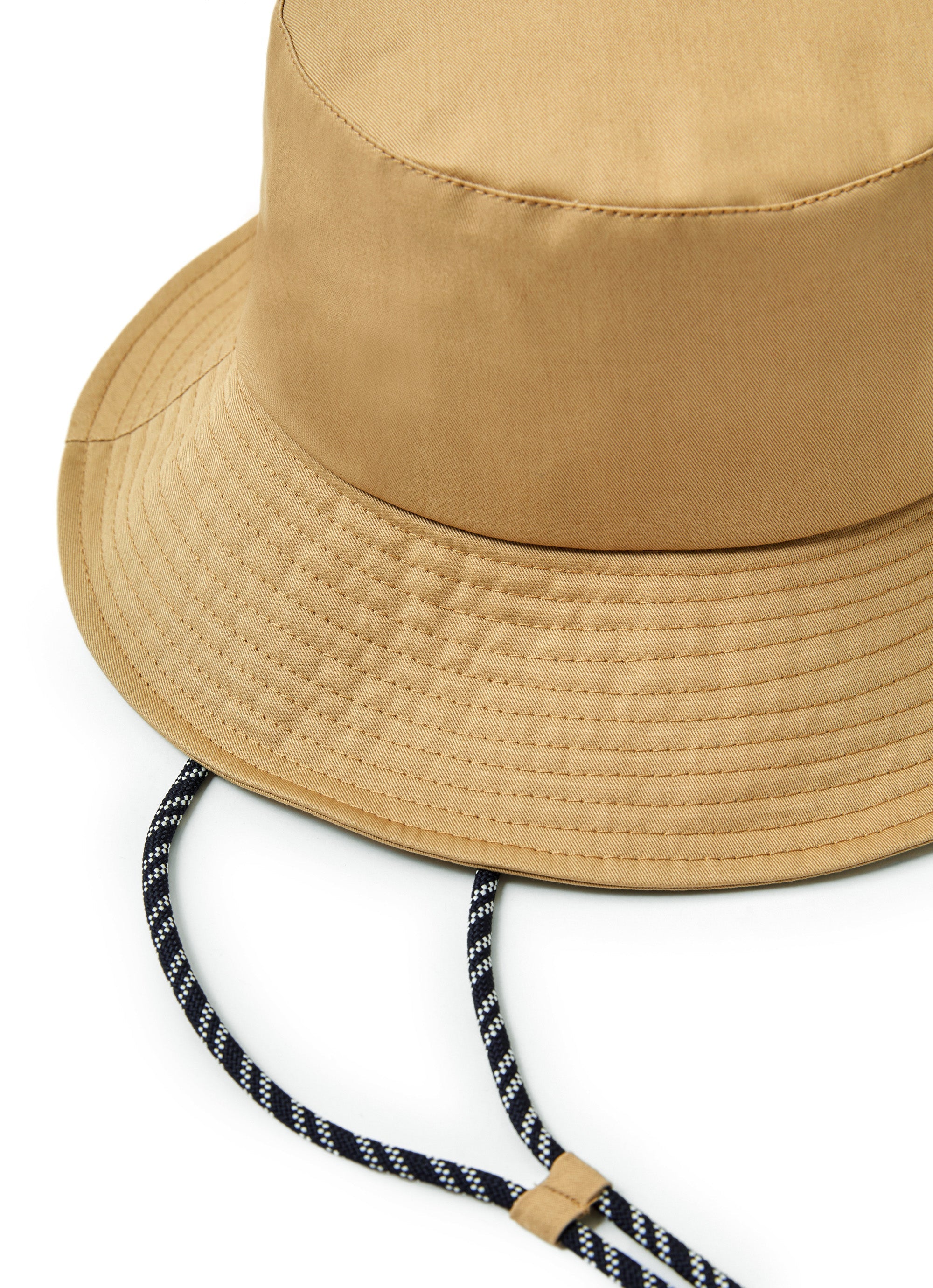 Cappello da pescatore in cotone beige