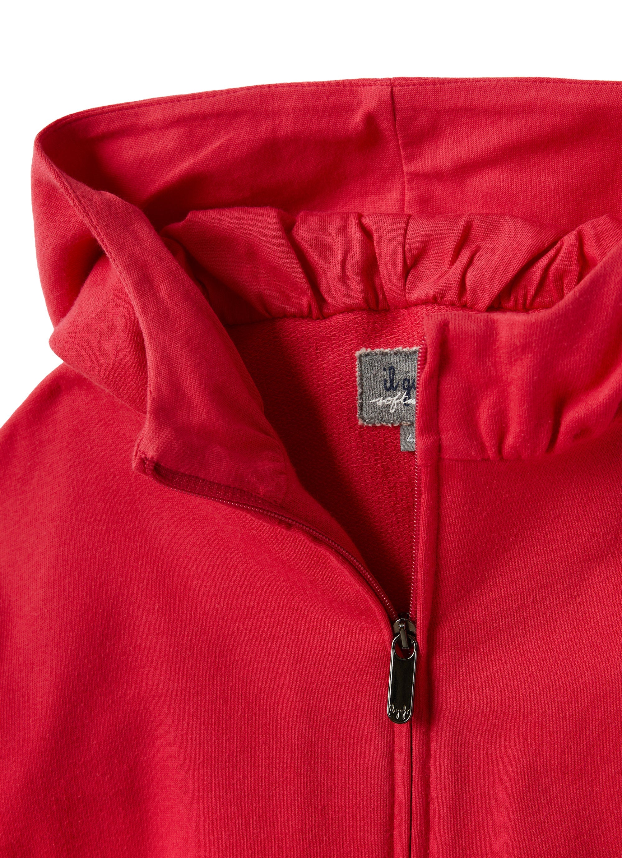 Felpa rossa con balloon sleeve