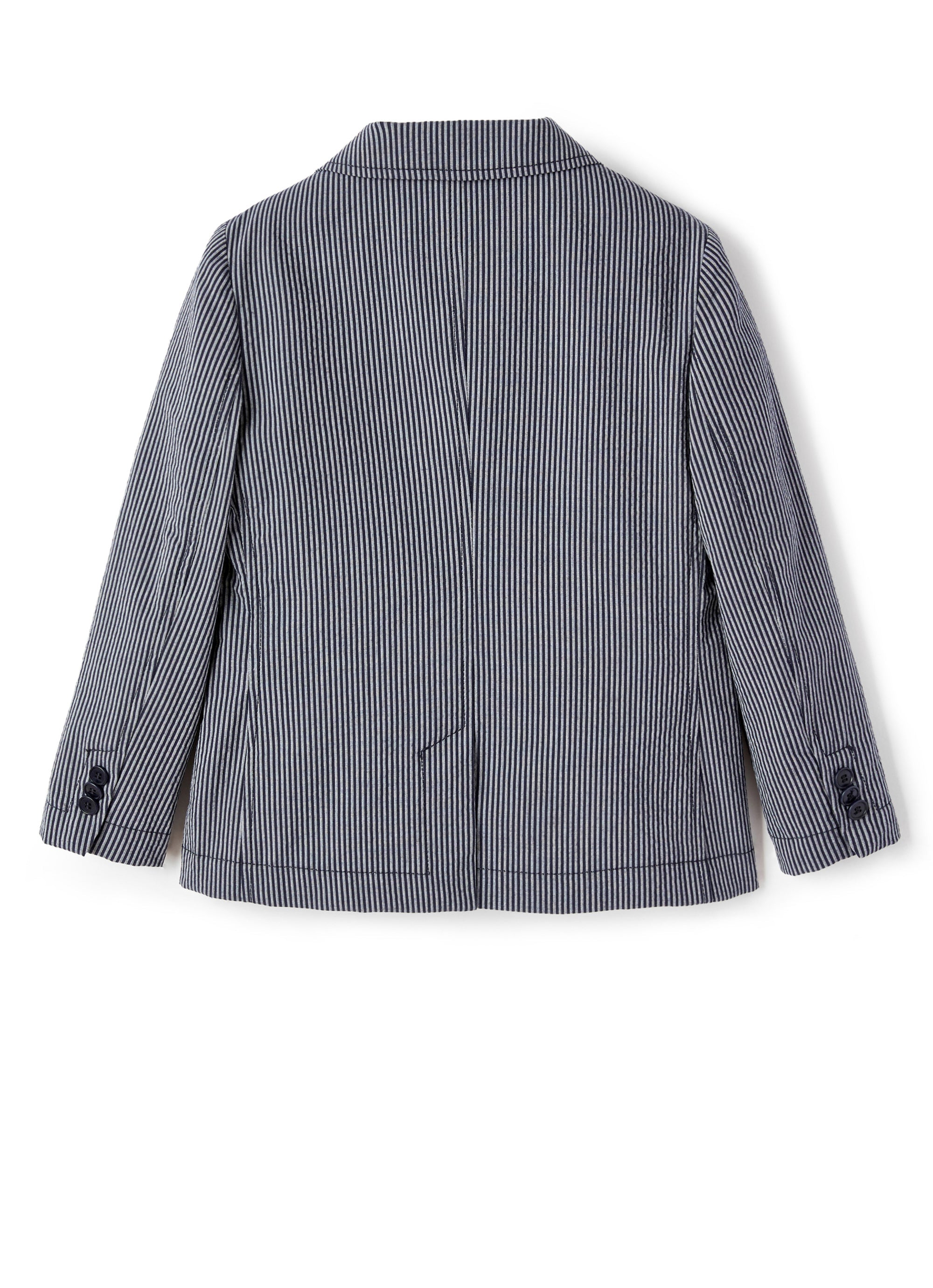 Blazer in seersucker rigato