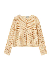 Organic Cotton Crochet Cardigan