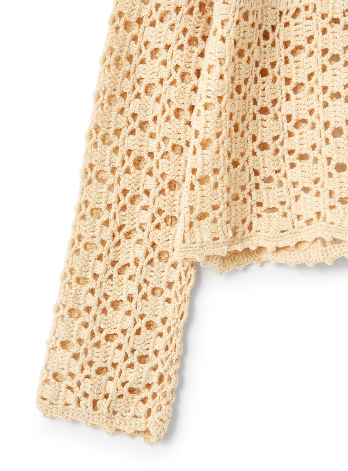 Organic Cotton Crochet Cardigan