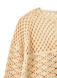 Organic Cotton Crochet Cardigan