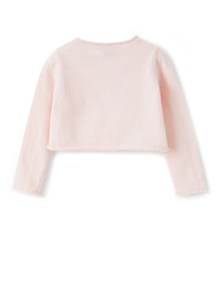 Cardigan in cotone organico con ruche