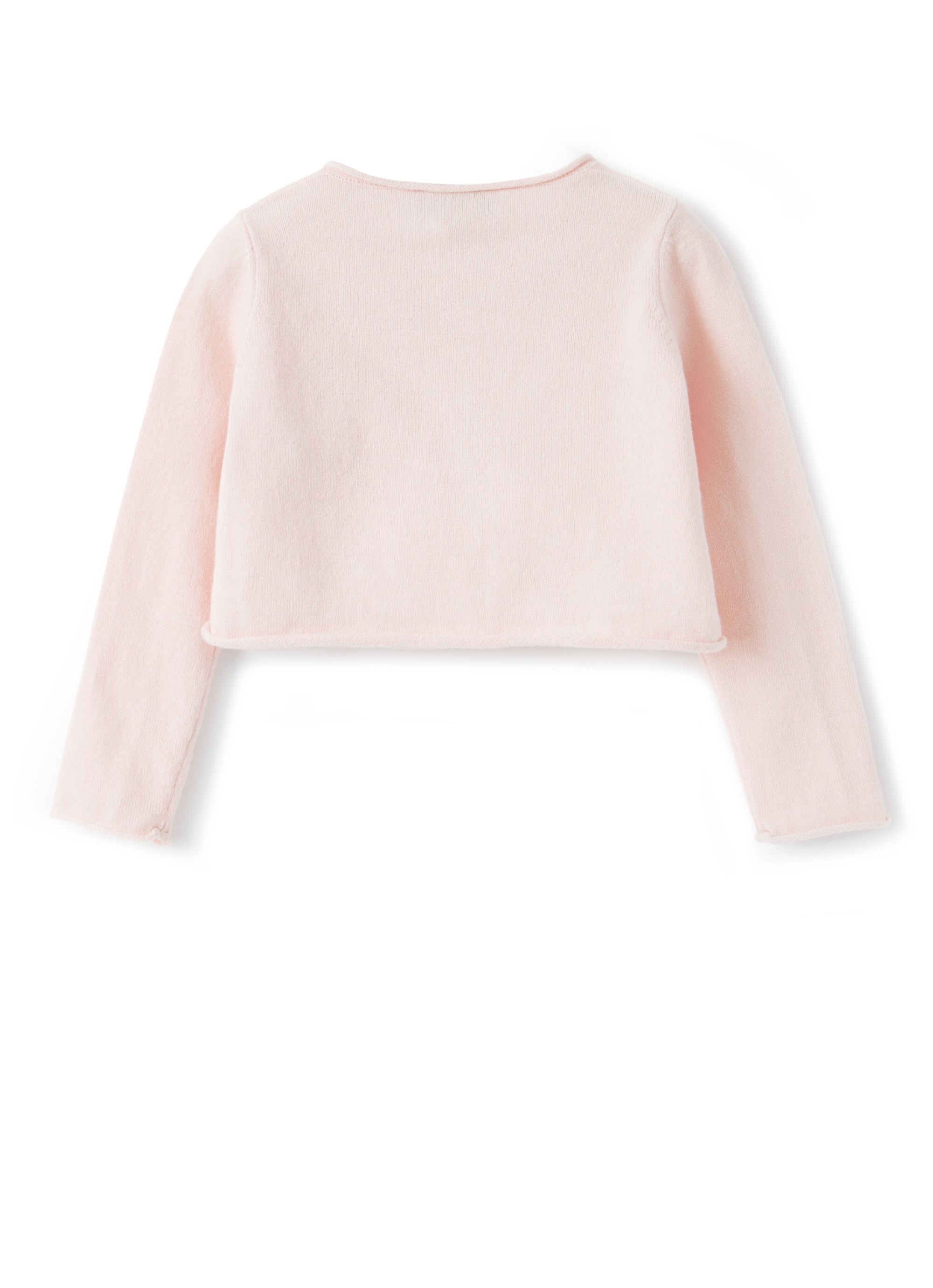 Cardigan in cotone organico con ruche