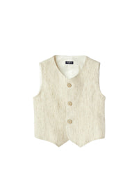 Gilet en lin rayé - Cachi Righe