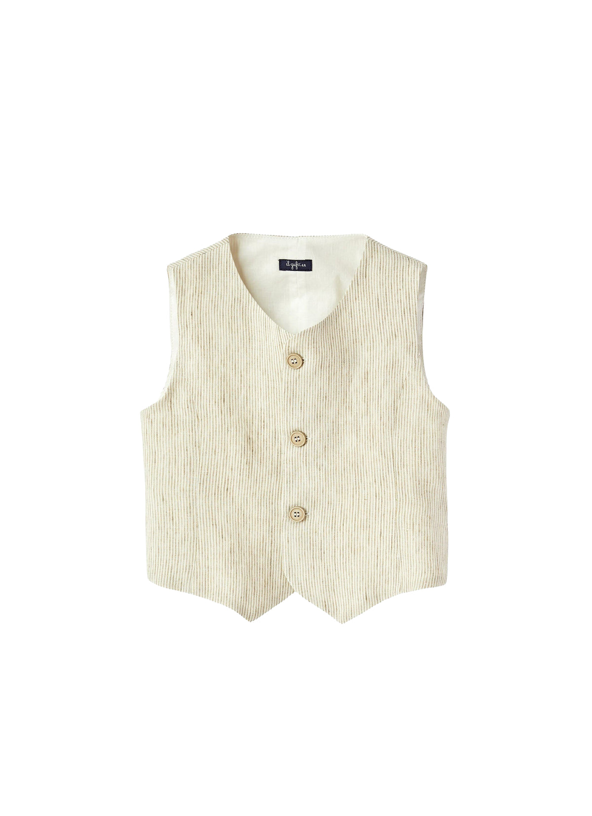 Gilet en lin rayé - Cachi Righe