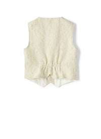 gi040l1012_540r // DOUBLON FUSION /// DOUBLON DEVIENT OK PICS / Gilet in 100% lino a righette cachi