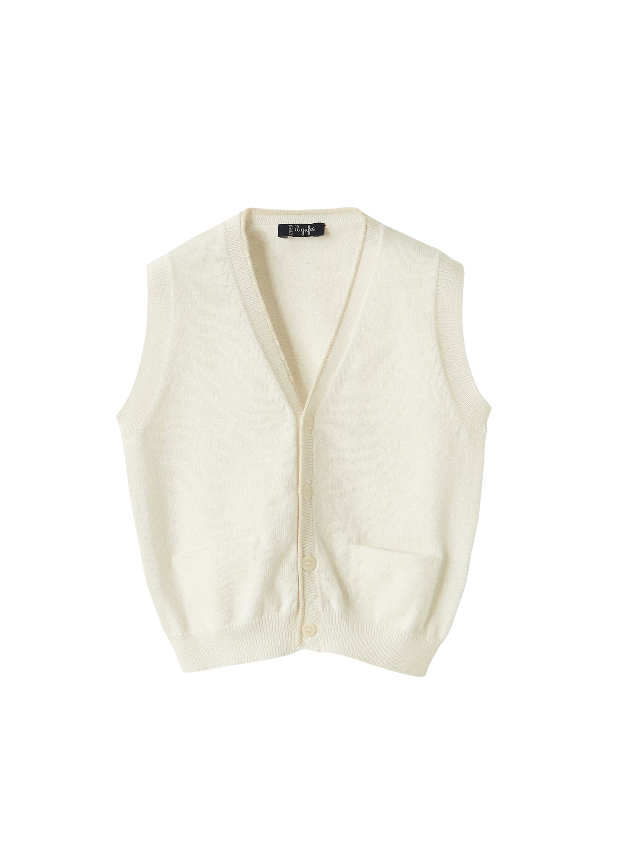 Gilet in maglia con profili a contrasto