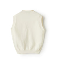 Gilet in maglia con profili a contrasto