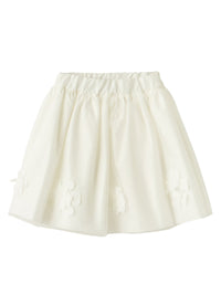 Gonna in tulle bianco con fiori