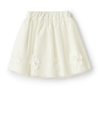 Gonna in tulle bianco con fiori