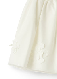 Gonna in tulle bianco con fiori