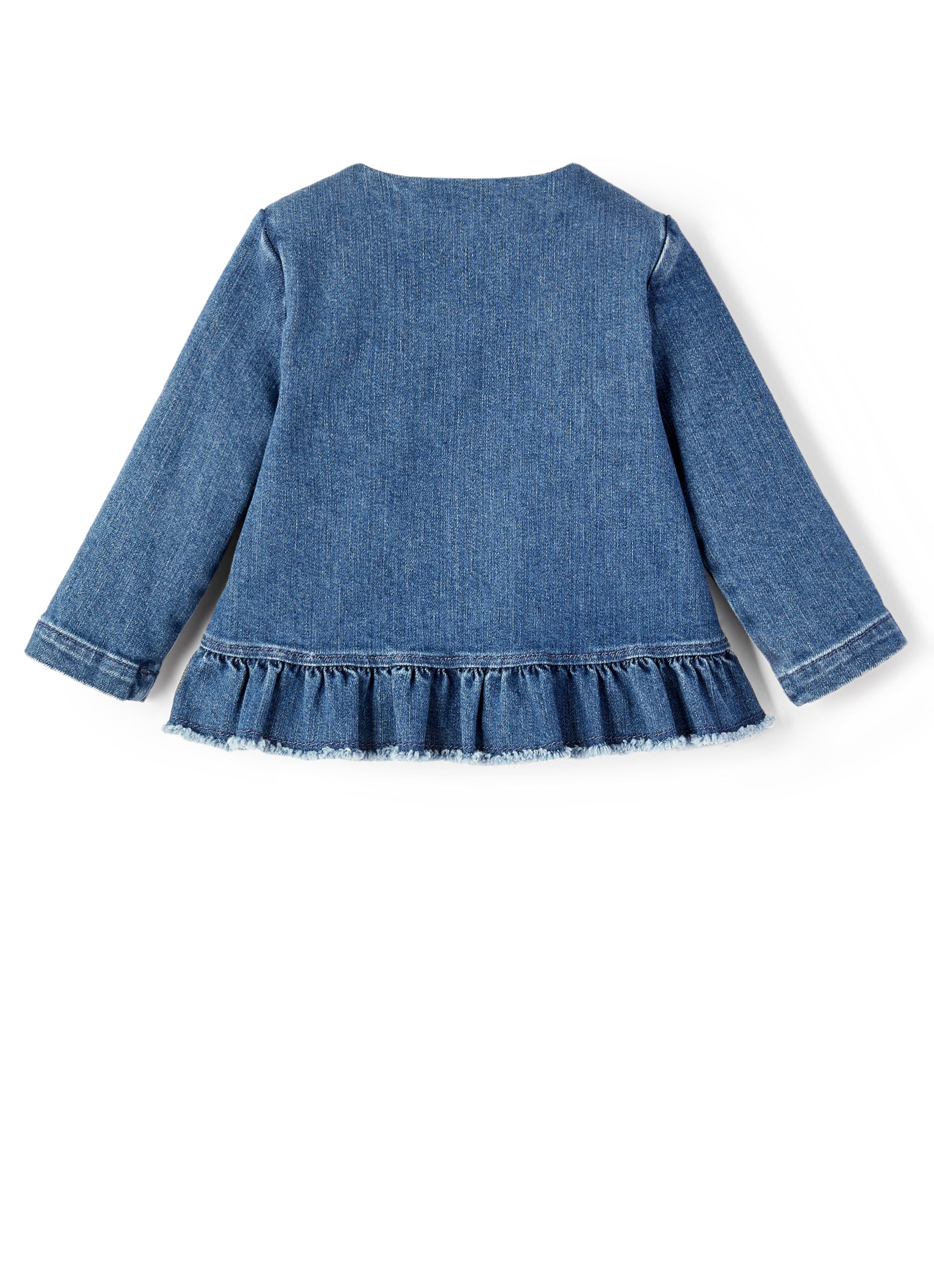 Giacca in denim con volant