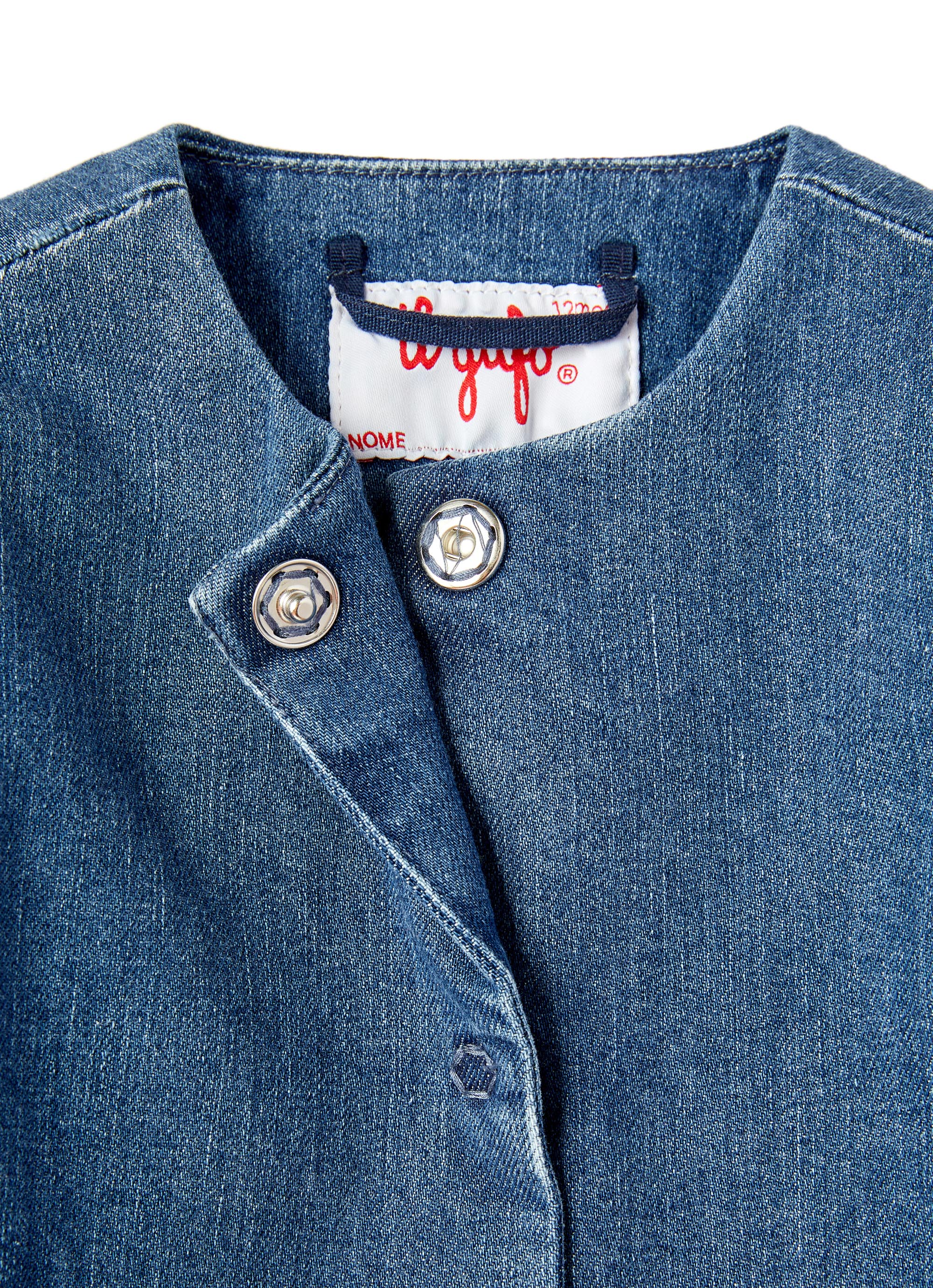 Giacca in denim con volant