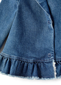 Giacca in denim con volant