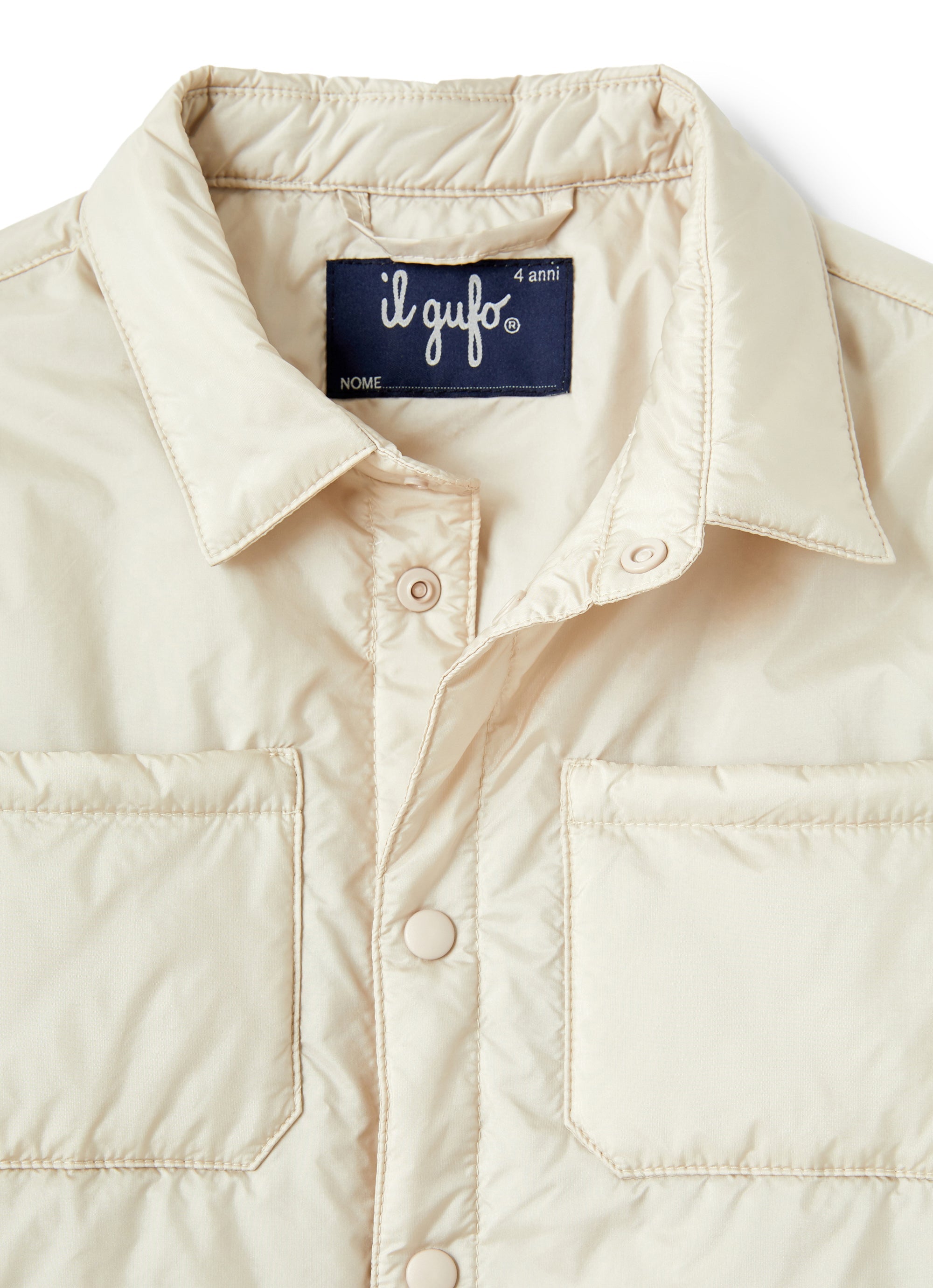 Giacca in nylon bianco imbottita