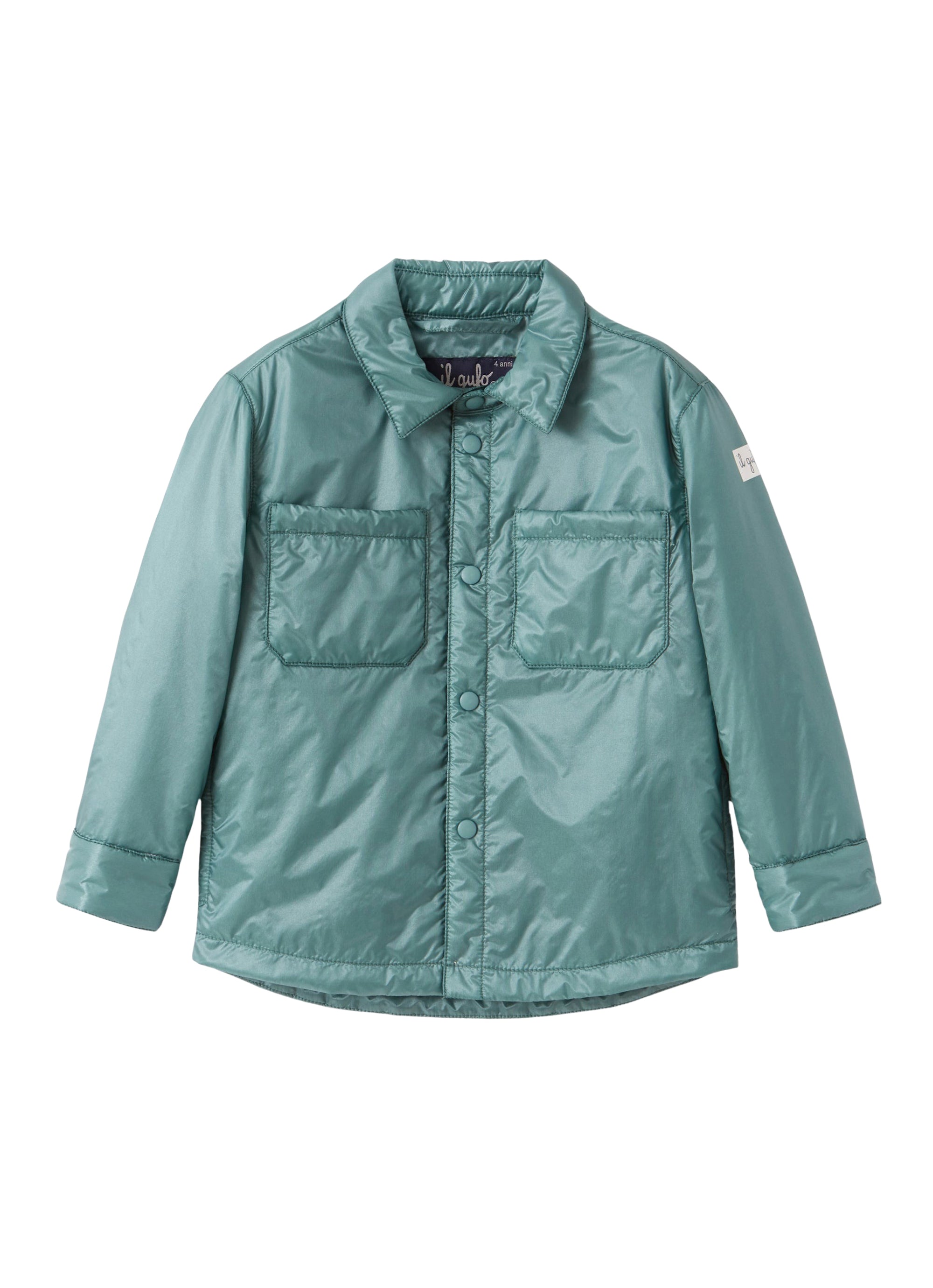 Giacca in nylon verde imbottita
