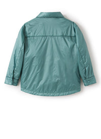 Giacca in nylon verde imbottita