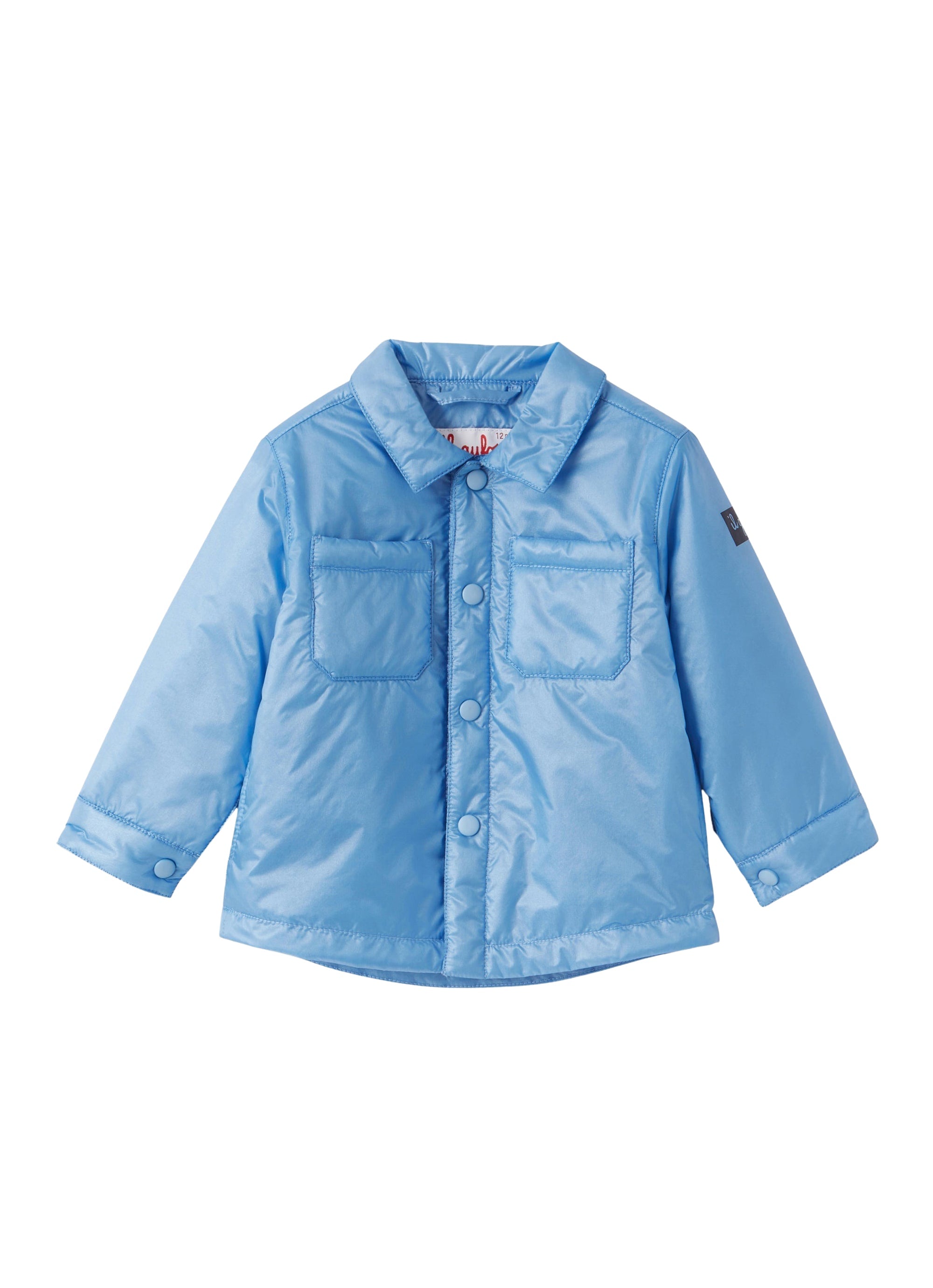 Giacca in nylon azzurro imbottita