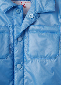 Giacca in nylon azzurro imbottita