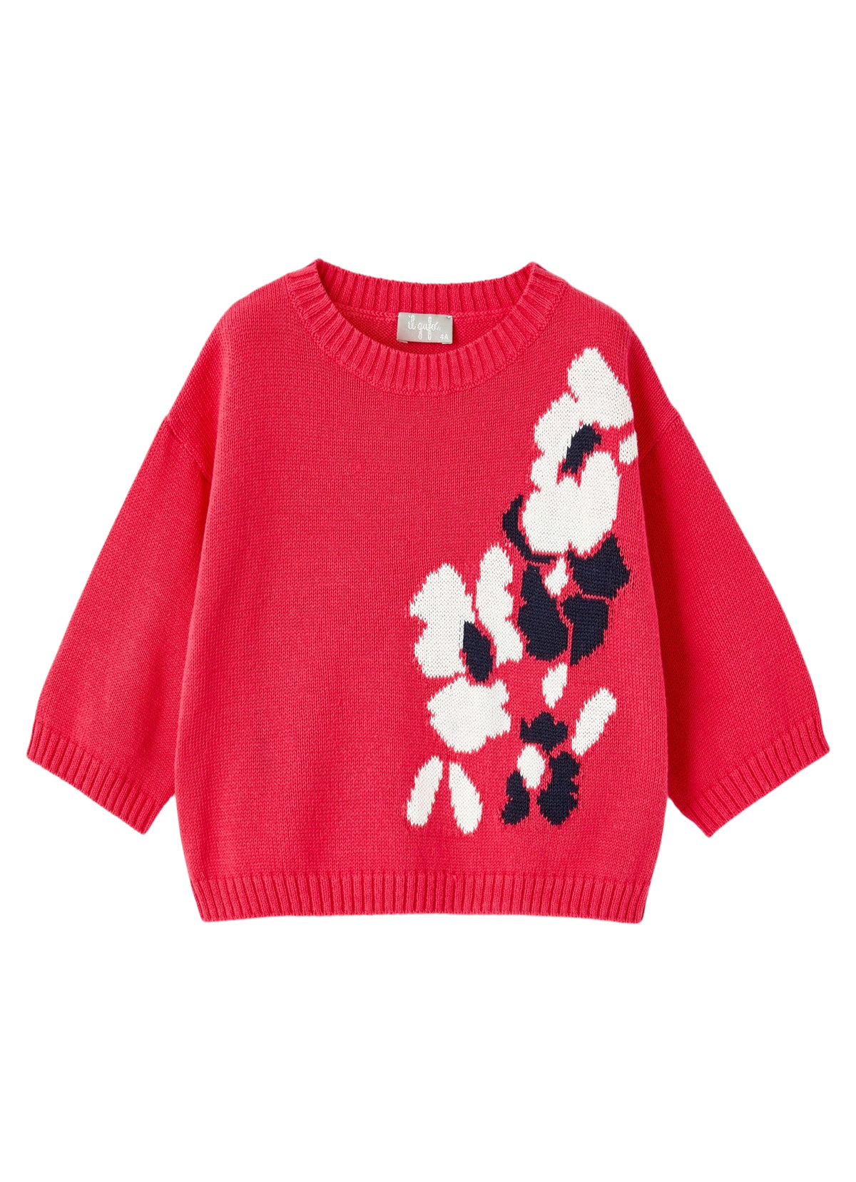 Maglia Rossa Con Motivo Floreale