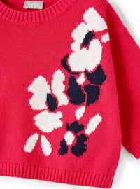 Maglia Rossa Con Motivo Floreale