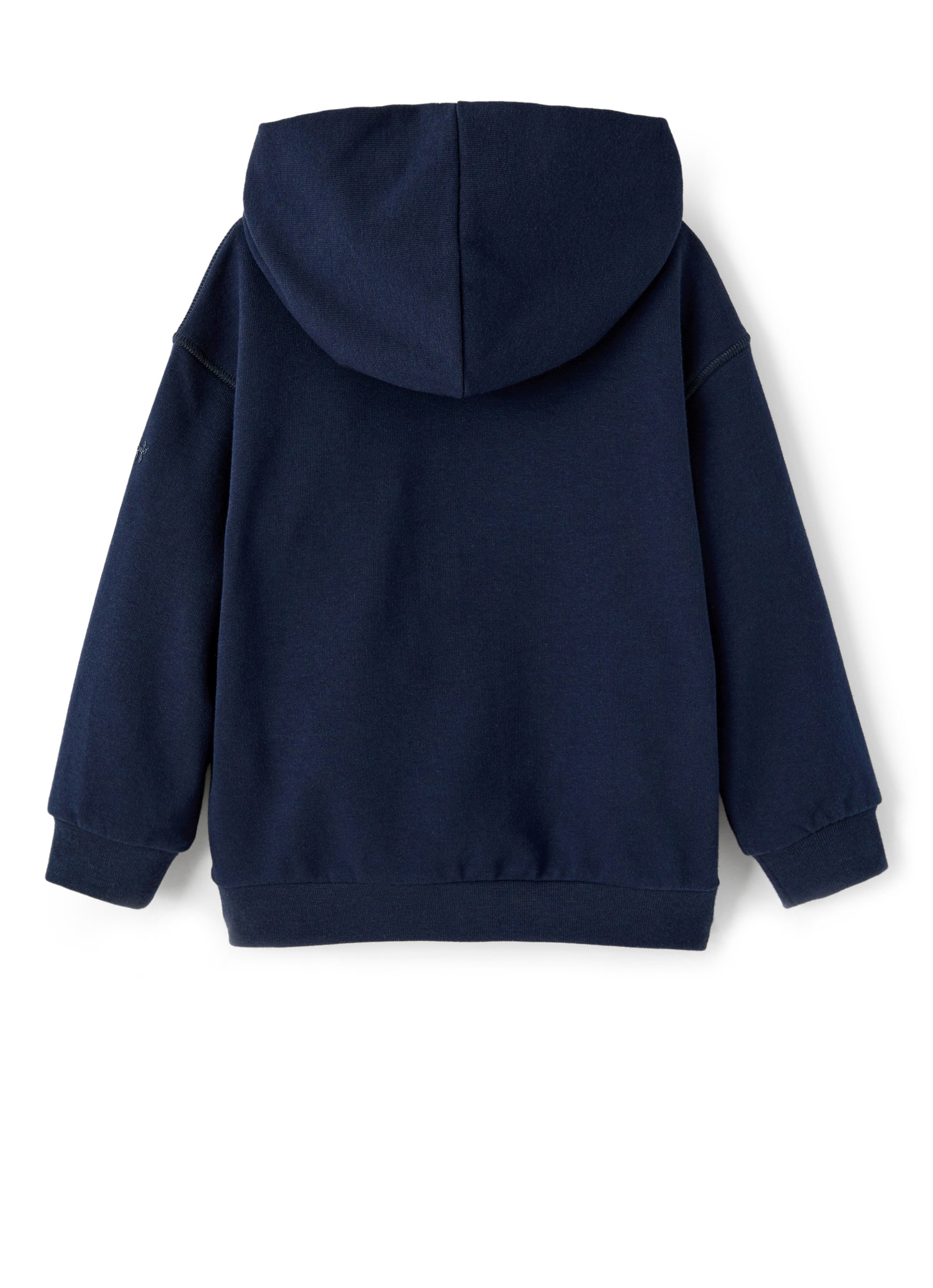 Blue sweatshirt with lenticular print