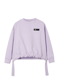 Boxy Sweatshirt With Taping And Drawstring