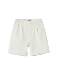 Pantaloncino in cotone piquet bianco