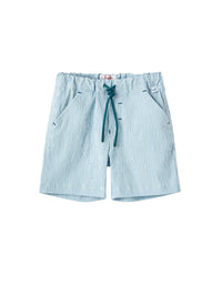 Pantaloncini in micro vichy azzurro