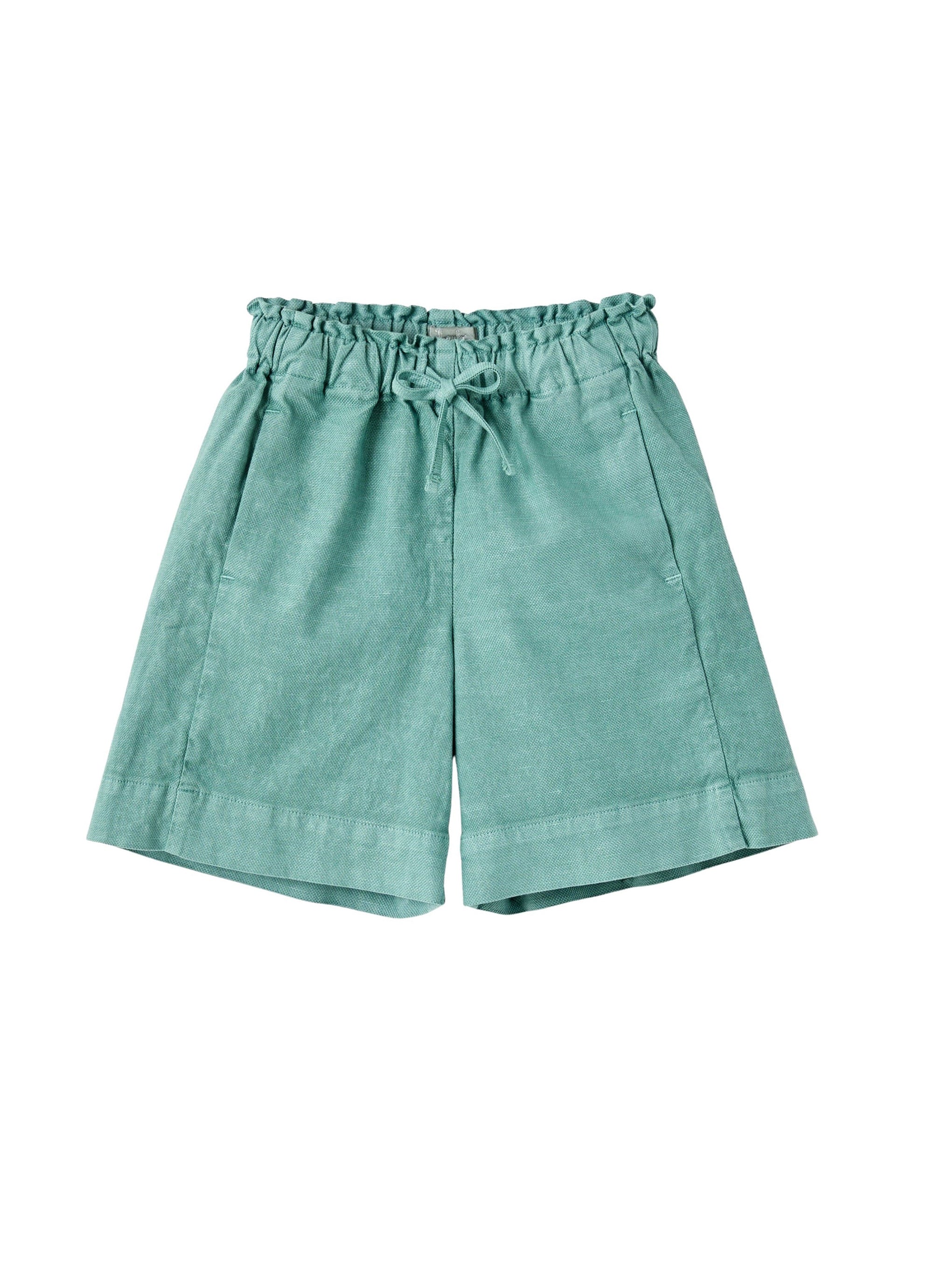 Bermuda in canvas verde acqua