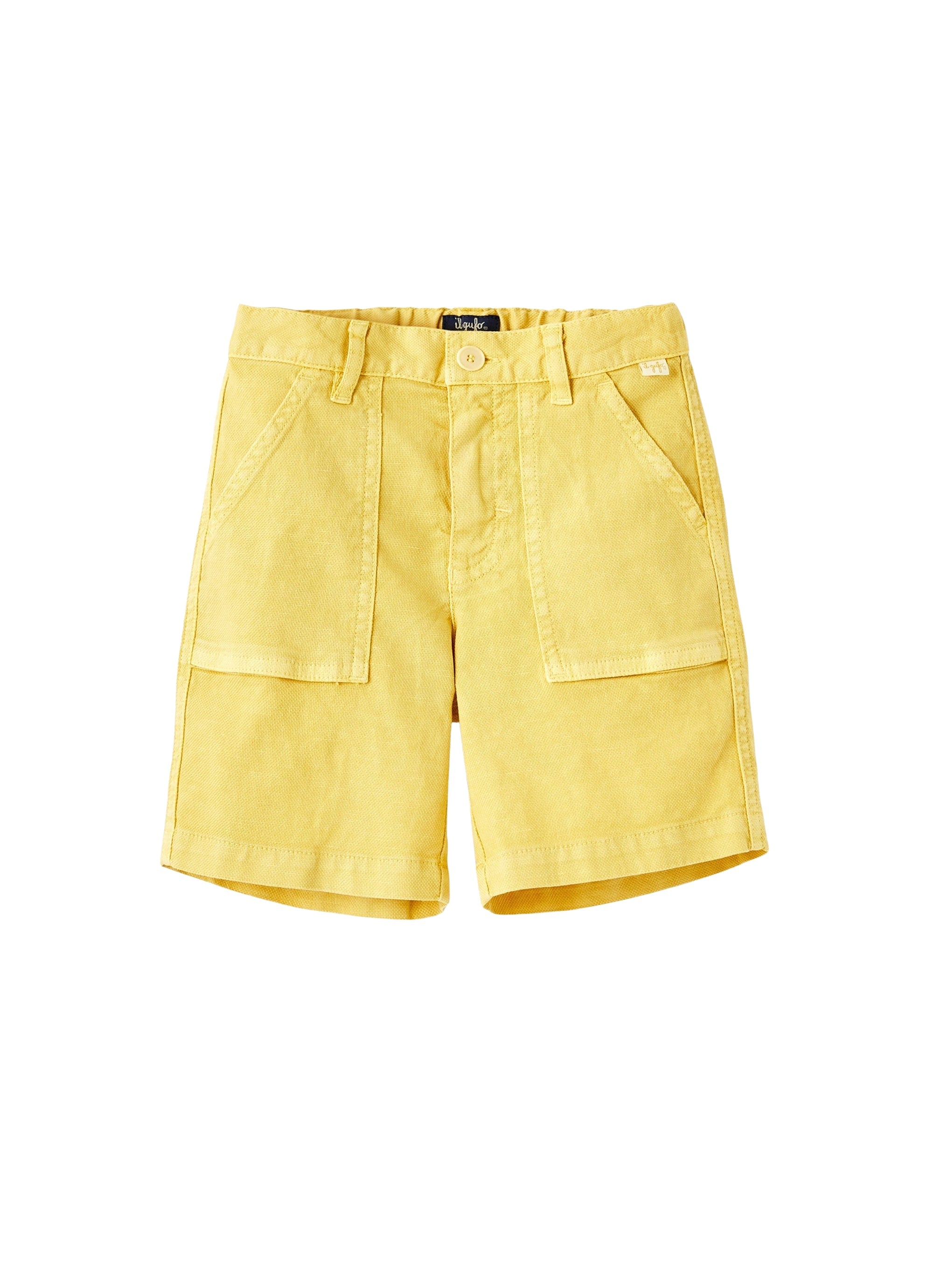 Bermuda in canvas giallo