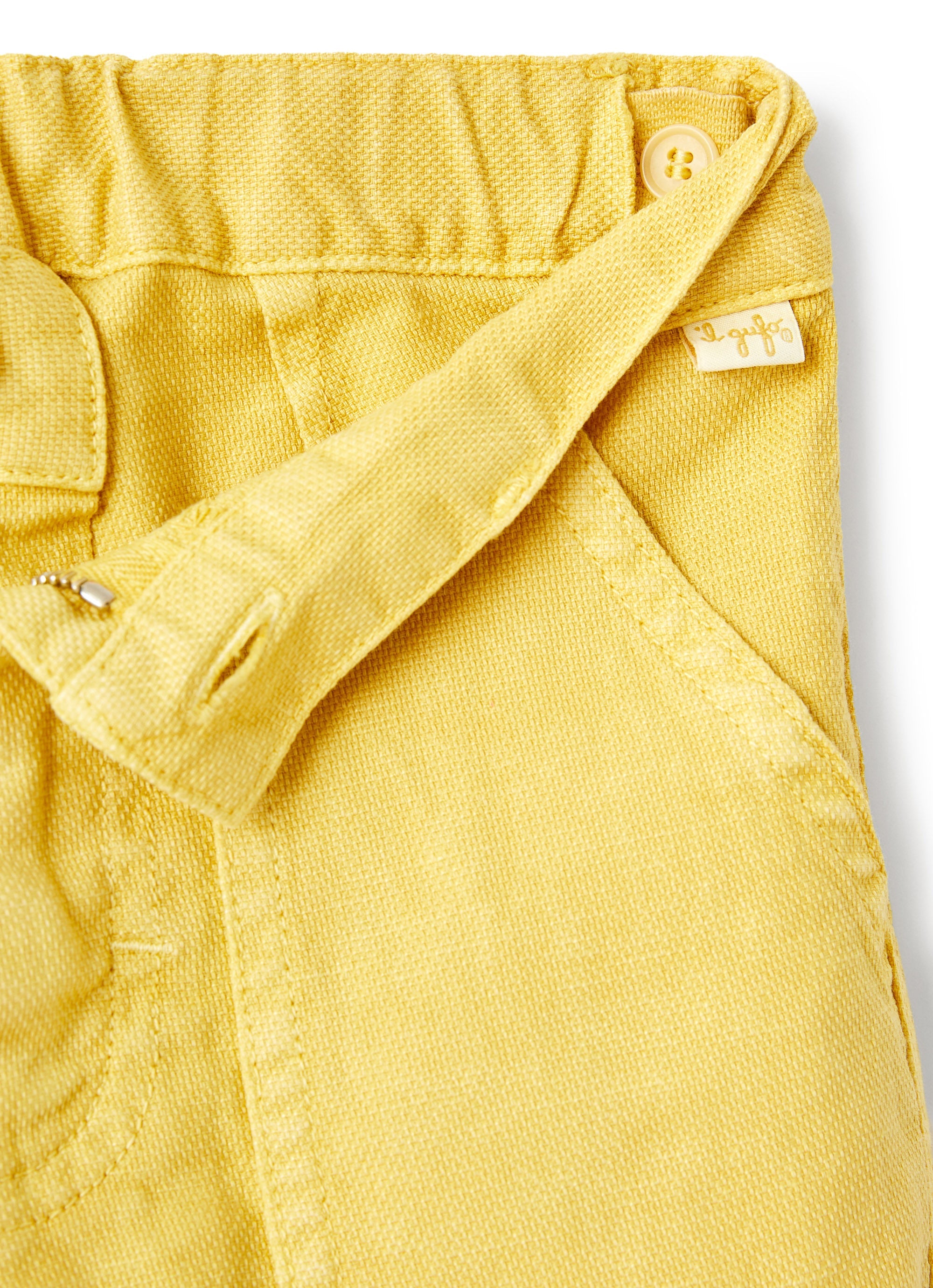 Bermuda in canvas giallo