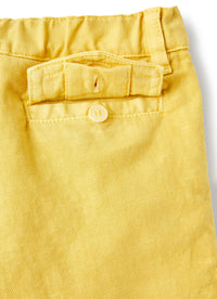 Bermuda in canvas giallo
