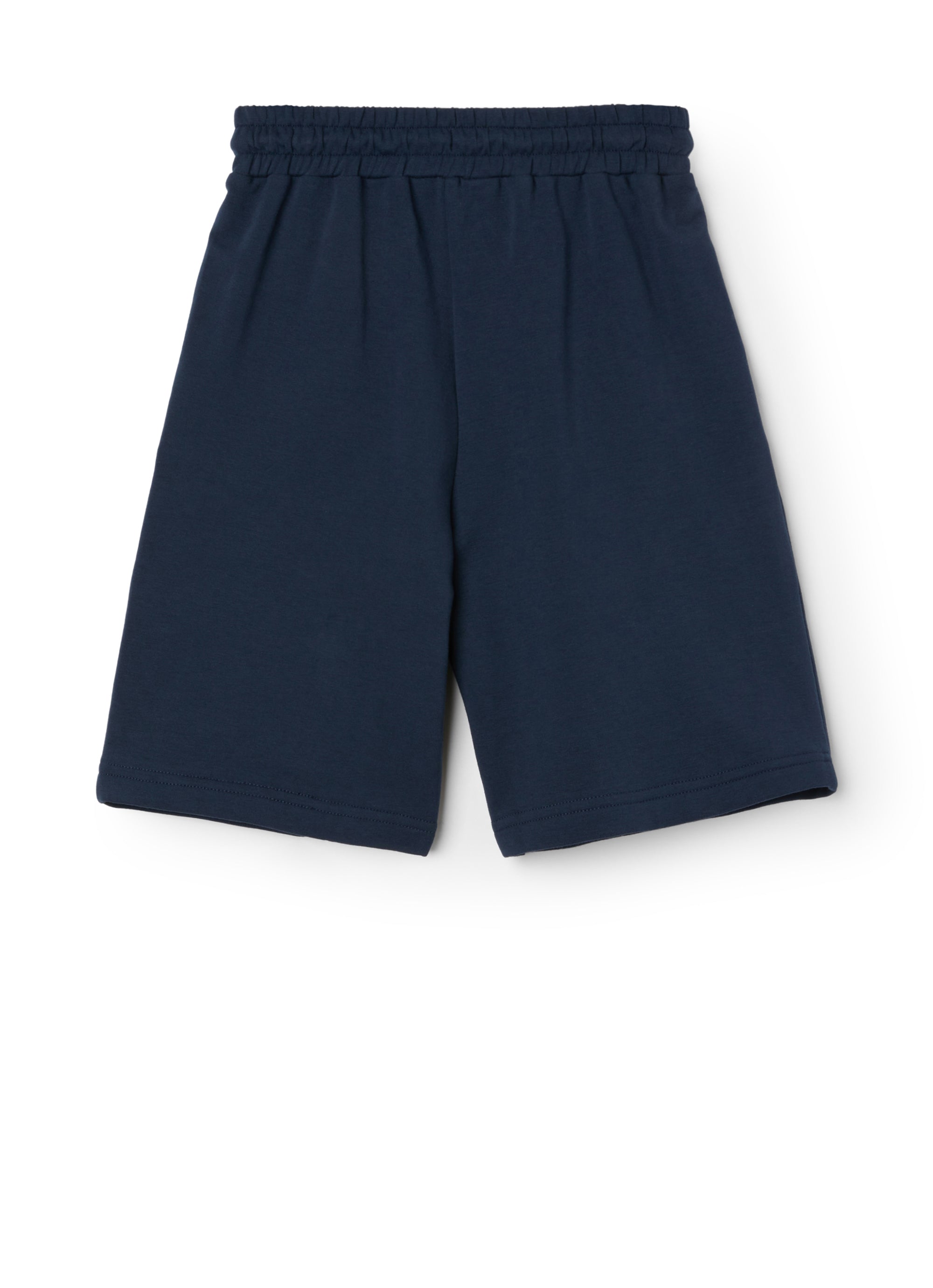 Pantaloncini blu logo embossed
