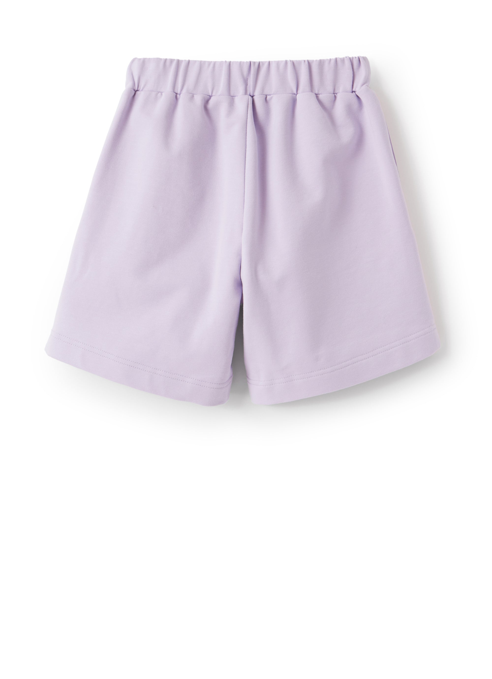 Fleece Bermuda shorts with taping
